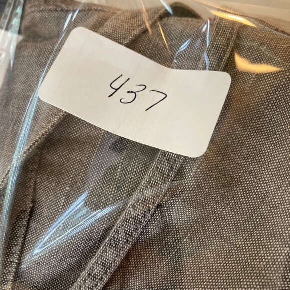 Womens Max Studio Linen Cotton Lace Back Strappy Dress Gray Brown M - Picture 10 of 10